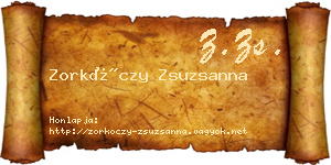 Zorkóczy Zsuzsanna névjegykártya